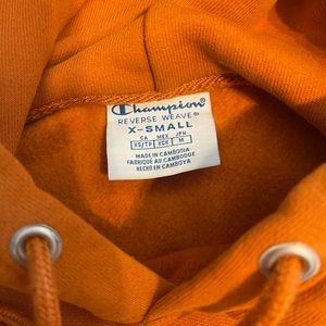 Champions orange crop hoodie